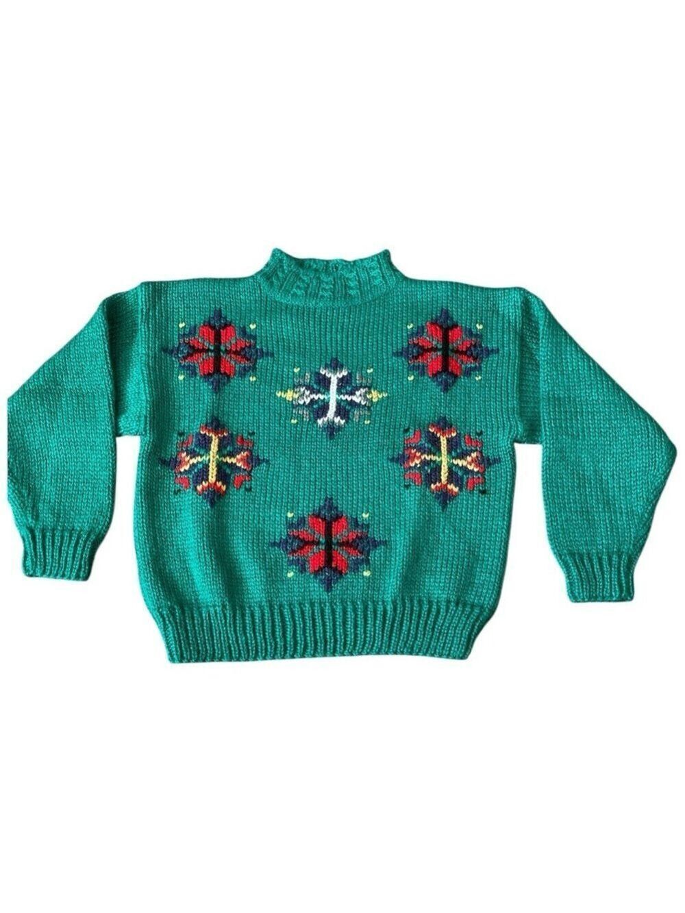 Vintage 90’s Hand Knit Sugar Co. LTD Mockneck Sweater Size Large